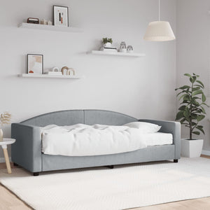 Divano Letto con Materasso Grigio Chiaro 90x190 cm in Tessuto 3197180