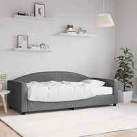 Divano Letto con Materasso-Sofa Letto-Daybed Grigio Scuro 90x190 cm in Tessuto 944185
