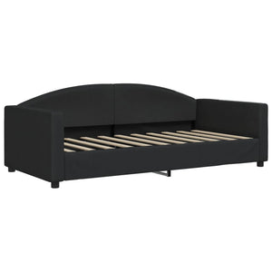 Divano Letto con Materasso-Sofa Letto-Daybed Nero 90x190 cm in Tessuto 237379