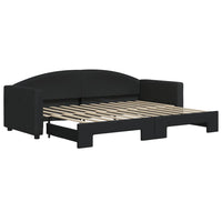 Divano Letto con Letto Estraibile-Sofa Letto-Daybed Nero 80x200 Tessuto 323504