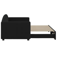 Divano Letto con Letto Estraibile Nero 80x200 Tessuto 3197185