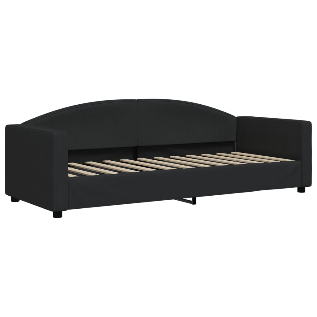 Divano Letto con Letto Estraibile Nero 80x200 Tessuto