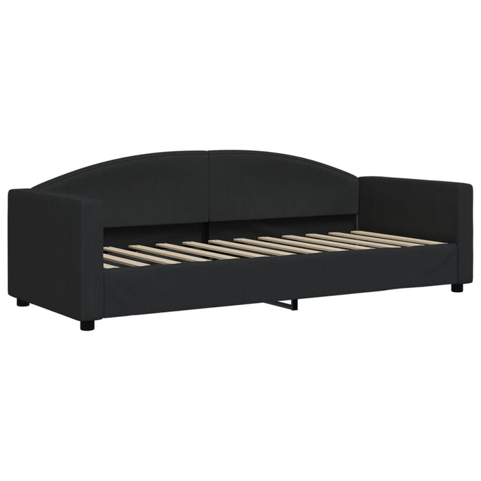 Divano Letto con Letto Estraibile Nero 80x200 Tessuto