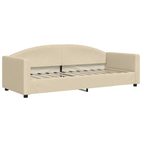 Divano Letto con Letto Estraibile Crema 80x200 cm Tessuto 3197187