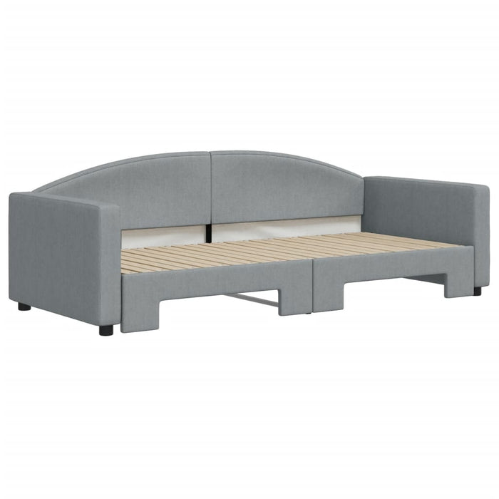 Divano Letto con Letto Estraibile-Sofa Letto-Daybed Grigio Chiaro 90x200 Tessuto 211661