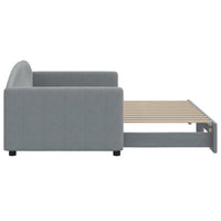 Divano Letto con Letto Estraibile Grigio Chiaro 90x200 Tessuto 3197188
