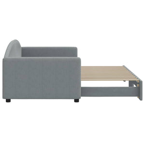 Divano Letto con Letto Estraibile Grigio Chiaro 90x200 Tessuto 3197188