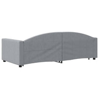 Divano Letto con Letto Estraibile-Sofa Letto-Daybed Grigio Chiaro 90x200 Tessuto 211661