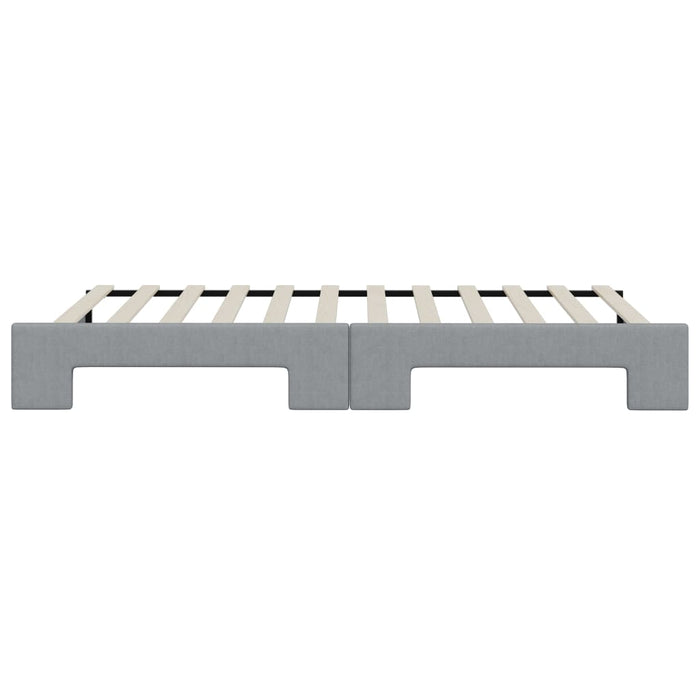 Divano Letto con Letto Estraibile Grigio Chiaro 90x200 Tessuto 3197188