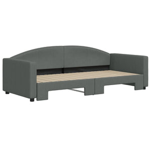 Divano Letto con Letto Estraibile-Sofa Letto-Daybed Grigio Scuro 90x200cm Tessuto 236148
