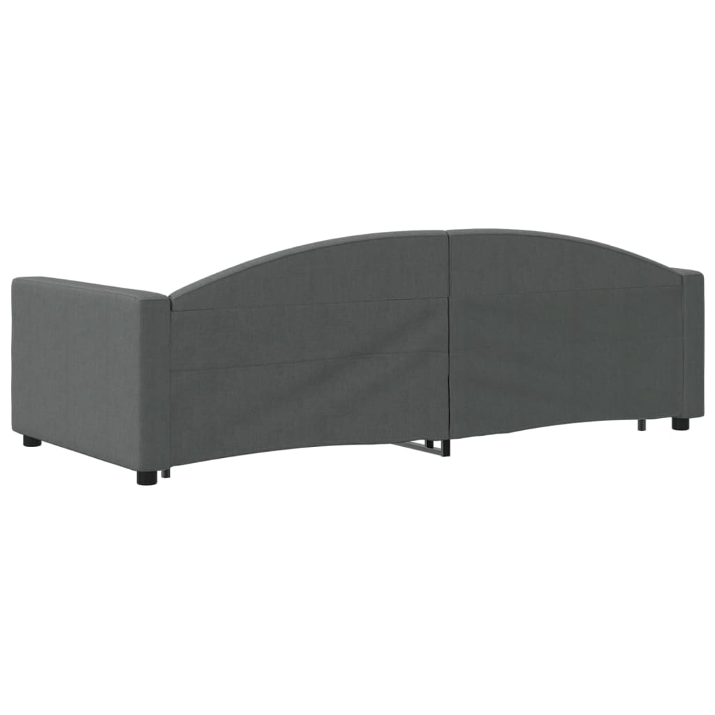 Divano Letto con Letto Estraibile-Sofa Letto-Daybed Grigio Scuro 90x200cm Tessuto 236148