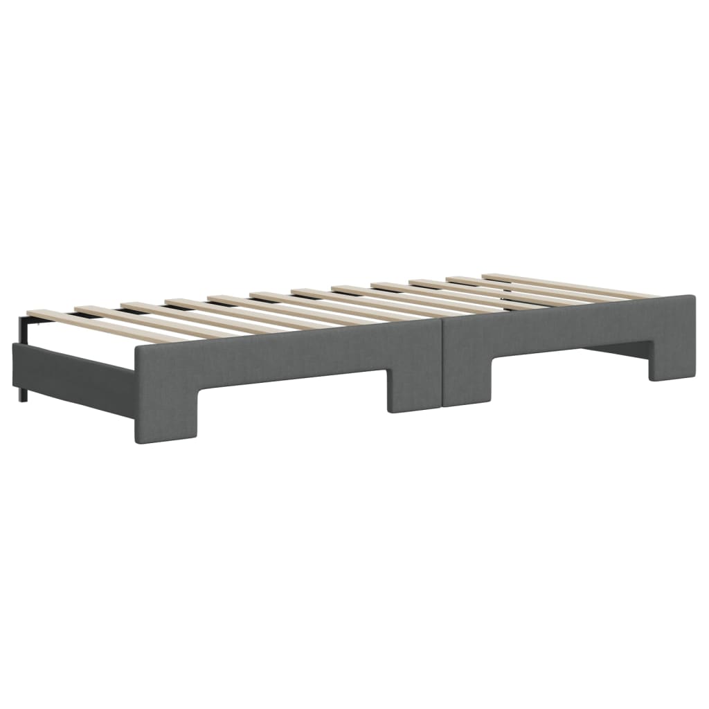 Divano Letto con Letto Estraibile-Sofa Letto-Daybed Grigio Scuro 90x200cm Tessuto 236148