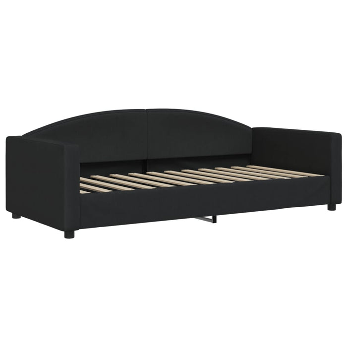 Divano Letto con Letto Estraibile Nero 90x200 cm in Tessuto 3197190