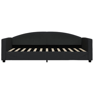 Divano Letto con Letto Estraibile-Sofa Letto-Daybed Nero 90x200 cm in Tessuto 467944