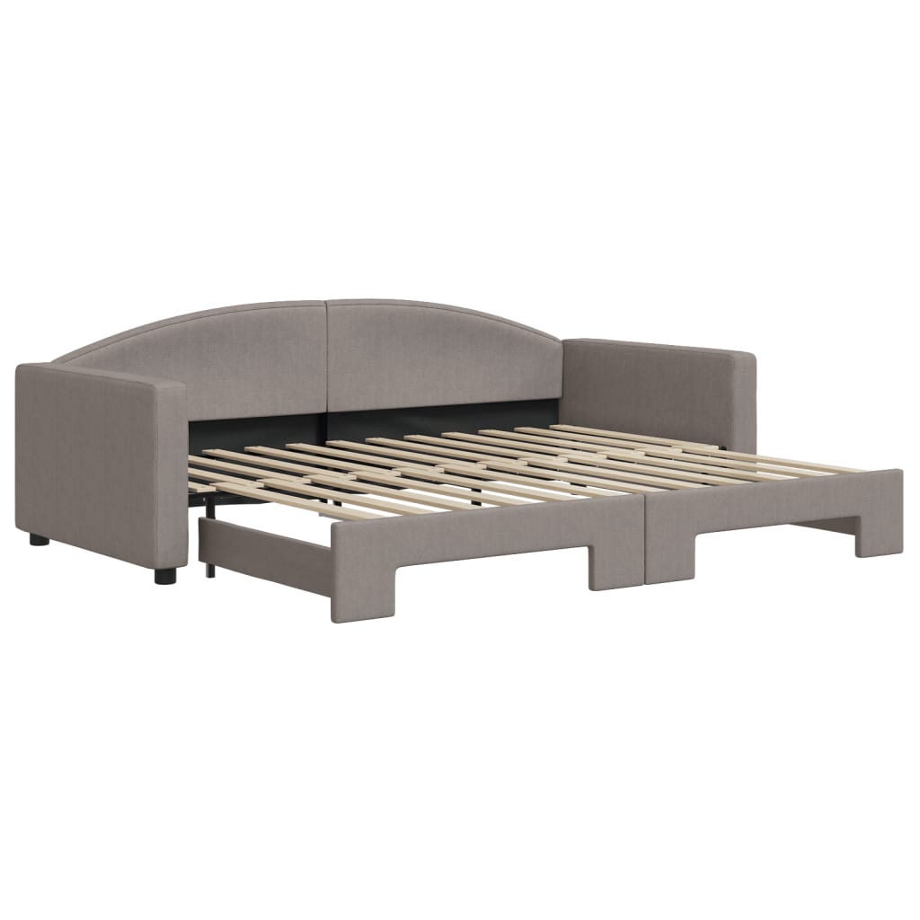 Divano Letto con Letto Estraibile-Sofa Letto-Daybed Tortora 90x200 cm in Tessuto 178232