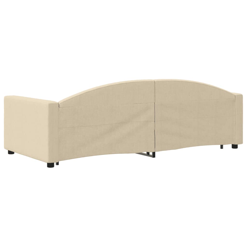 Divano Letto con Letto Estraibile-Sofa Letto-Daybed Crema 90x200 cm in Tessuto 844408