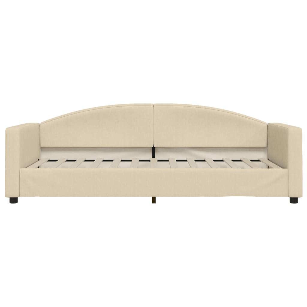 Divano Letto con Letto Estraibile-Sofa Letto-Daybed Crema 90x200 cm in Tessuto 844408