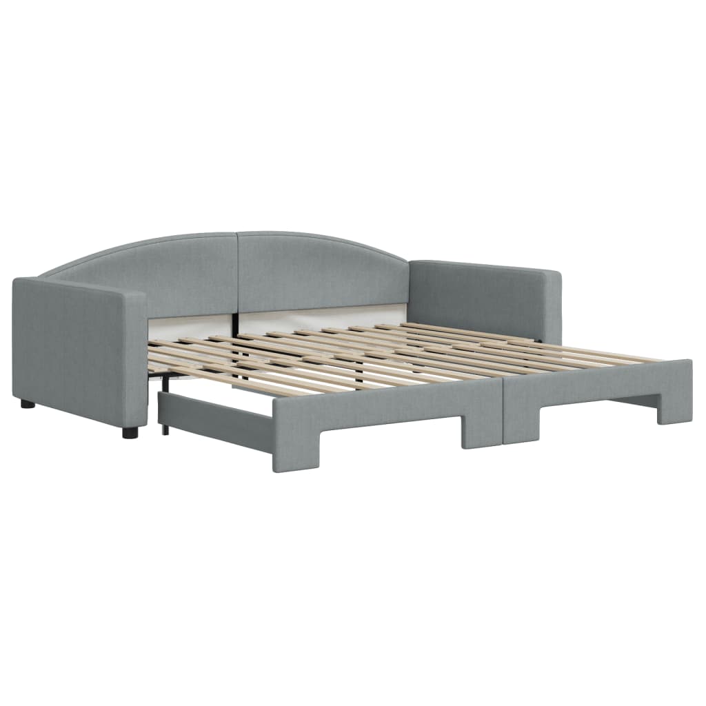 Divano Letto con Letto Estraibile-Sofa Letto-Daybed Grigio Chiaro 100x200 Tessuto 149755