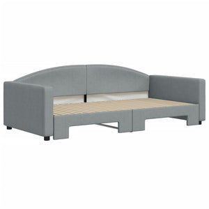Divano Letto con Letto Estraibile-Sofa Letto-Daybed Grigio Chiaro 100x200 Tessuto 149755