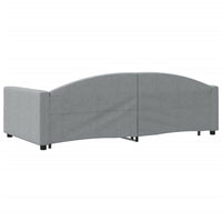 Divano Letto con Letto Estraibile-Sofa Letto-Daybed Grigio Chiaro 100x200 Tessuto 149755