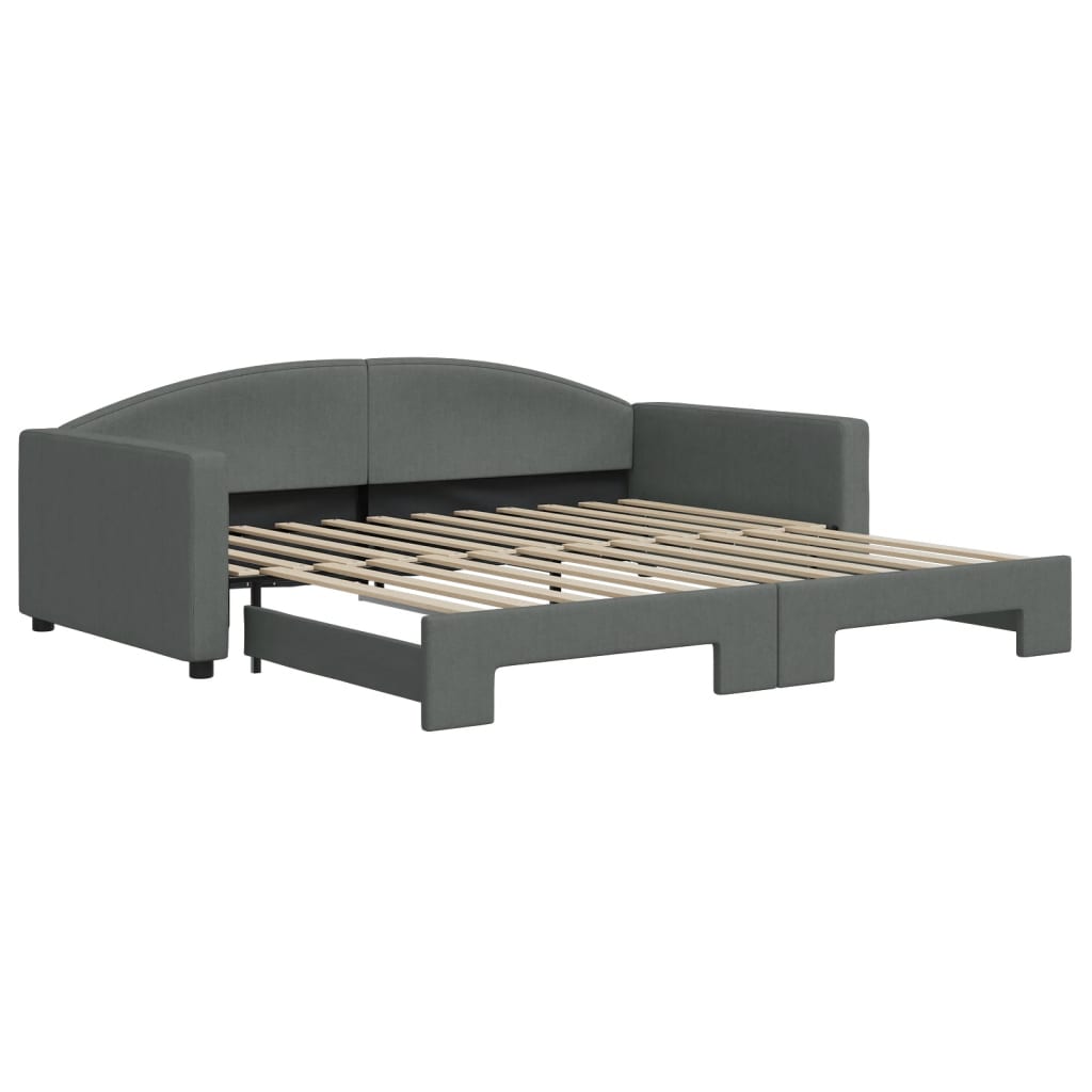 Divano Letto con Letto Estraibile Grigio Scuro 100x200 Tessutocod mxl 106606