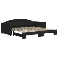 Divano Letto con Letto Estraibile-Sofa Letto-Daybed Nero 100x200 cm in Tessuto 266013