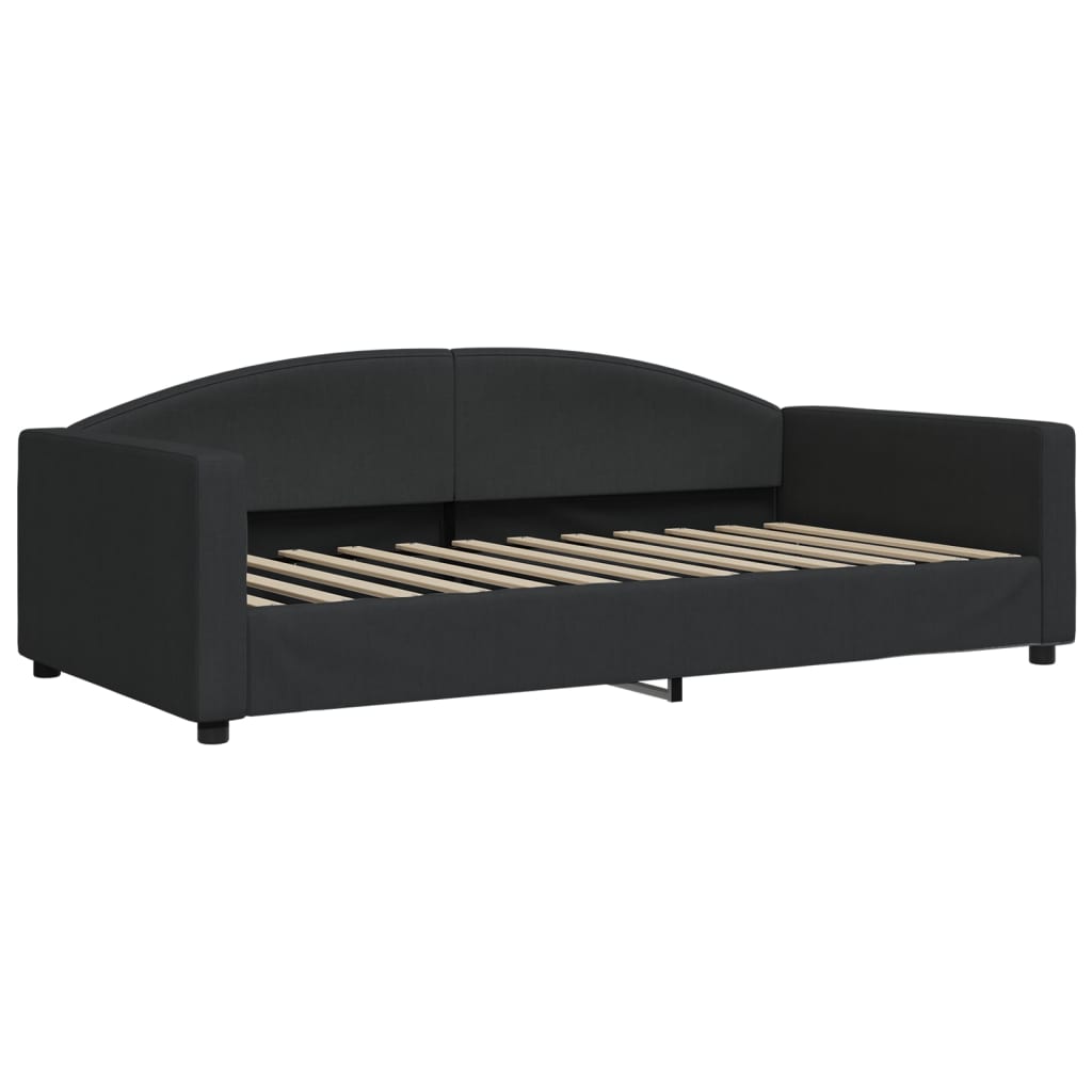 Divano Letto con Letto Estraibile-Sofa Letto-Daybed Nero 100x200 cm in Tessuto 266013