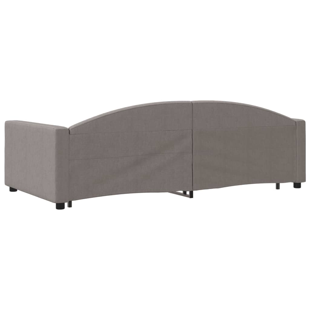 Divano Letto con Letto Estraibile Tortora 100x200 cm in Tessuto