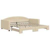 Divano Letto con Letto Estraibile Crema 100x200 cm in Tessutocod mxl 82667