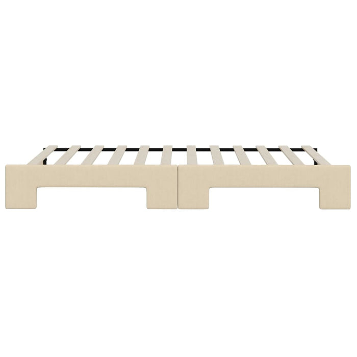 Divano Letto con Letto Estraibile-Sofa Letto-Daybed Crema 100x200 cm in Tessuto 385315