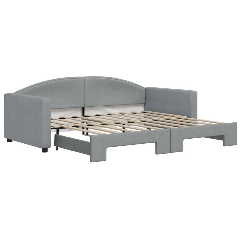 Divano Letto con Letto Estraibile Grigio Chiaro 90x190 Tessutocod mxl 130574