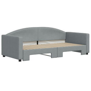 Divano Letto con Letto Estraibile-Sofa Letto-Daybed Grigio Chiaro 90x190 Tessuto 682219