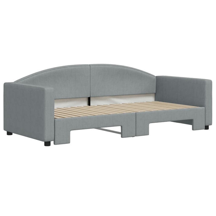 Divano Letto con Letto Estraibile-Sofa Letto-Daybed Grigio Chiaro 90x190 Tessuto 682219