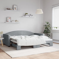 Divano Letto con Letto Estraibile Grigio Chiaro 90x190 Tessutocod mxl 130574