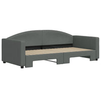 Divano Letto con Letto Estraibile-Sofa Letto-Daybed Grigio Scuro 90x190cm Tessuto 137818