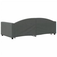 Divano Letto con Letto Estraibile-Sofa Letto-Daybed Grigio Scuro 90x190cm Tessuto 137818