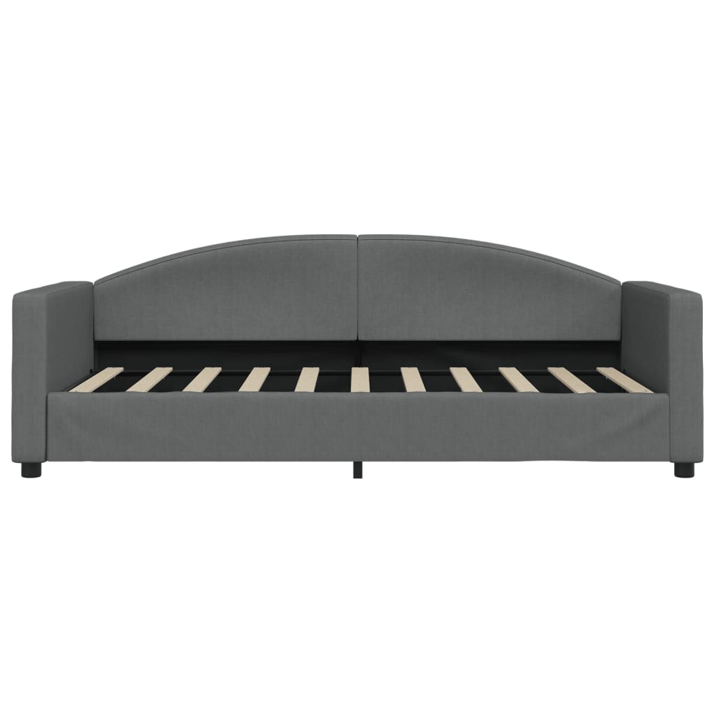 Divano Letto con Letto Estraibile-Sofa Letto-Daybed Grigio Scuro 90x190cm Tessuto 137818