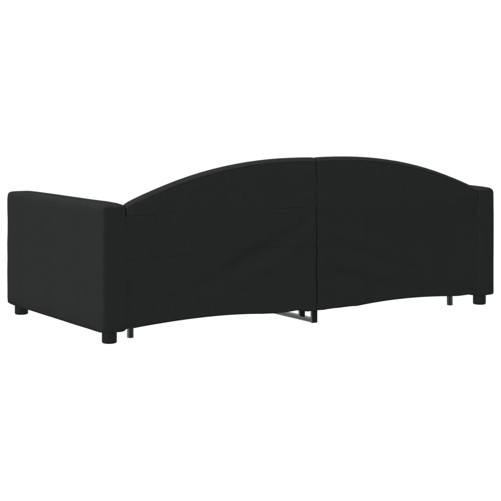 Divano Letto con Letto Estraibile-Sofa Letto-Daybed Nero 90x190 cm in Tessuto 715901