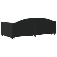 Divano Letto con Letto Estraibile-Sofa Letto-Daybed Nero 90x190 cm in Tessuto 715901