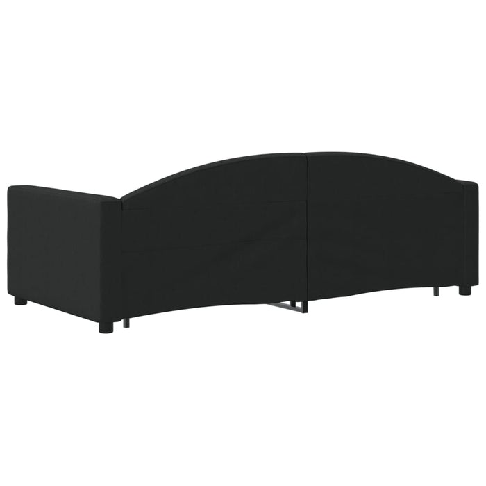 Divano Letto con Letto Estraibile Nero 90x190 cm in Tessuto