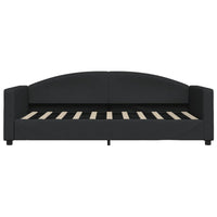 Divano Letto con Letto Estraibile Nero 90x190 cm in Tessuto