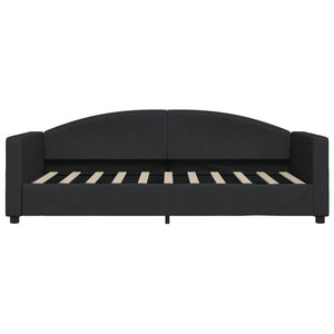 Divano Letto con Letto Estraibile Nero 90x190 cm in Tessuto