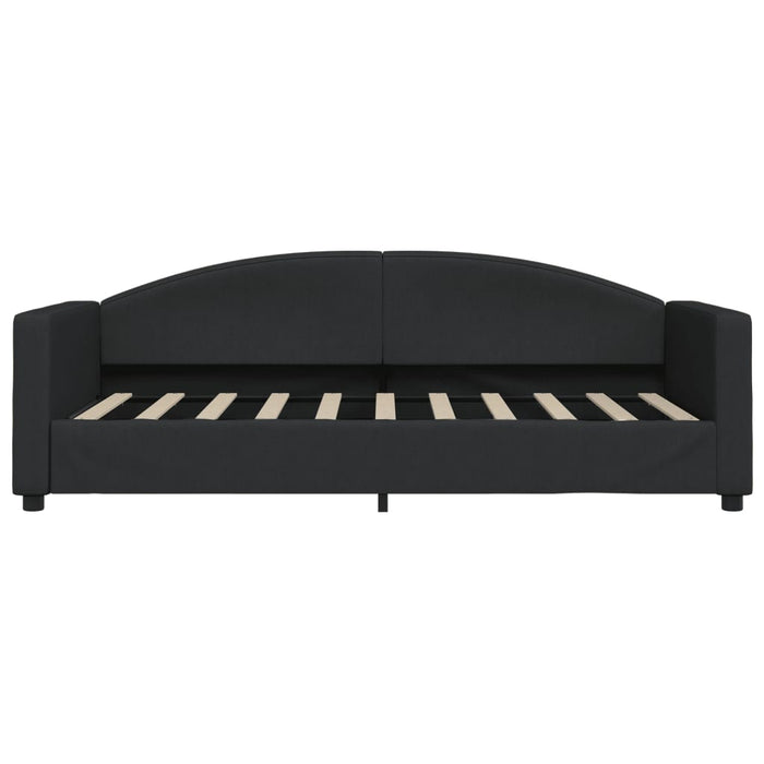 Divano Letto con Letto Estraibile Nero 90x190 cm in Tessuto