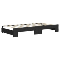Divano Letto con Letto Estraibile-Sofa Letto-Daybed Nero 90x190 cm in Tessuto 715901