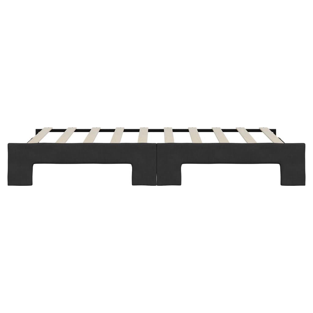 Divano Letto con Letto Estraibile Nero 90x190 cm in Tessuto