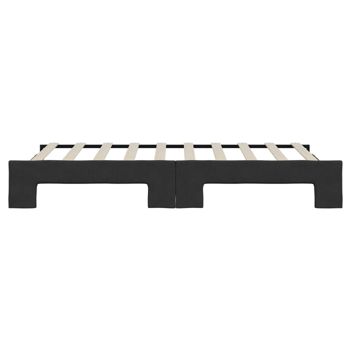 Divano Letto con Letto Estraibile Nero 90x190 cm in Tessuto