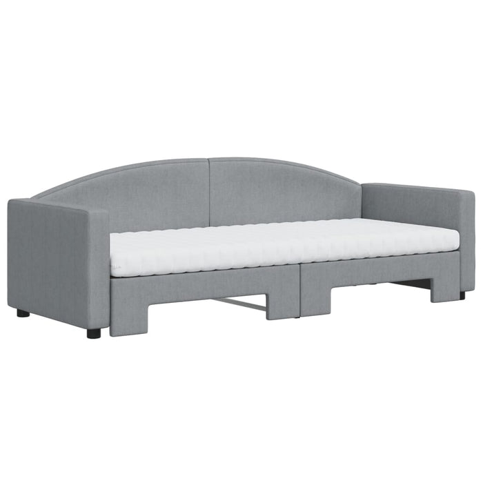 Divano Letto Estraibile Materassi Grigio Chiaro 80x200 Tessutocod mxl 130619