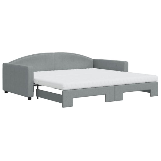 Divano Letto Estraibile Materassi Grigio Chiaro 100x200 Tessutocod mxl 82705