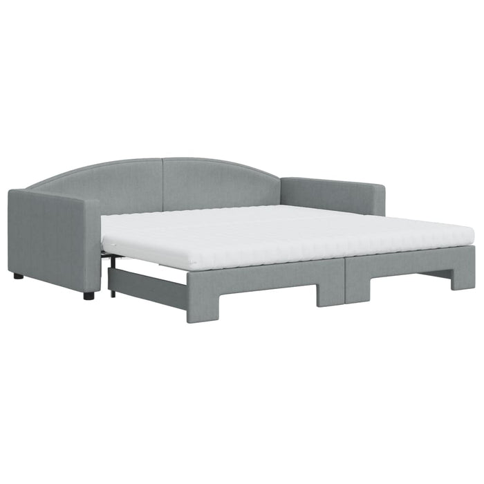 Divano Letto Estraibile Materassi Grigio Chiaro 100x200 Tessutocod mxl 82705