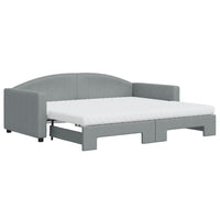 Divano Letto Estraibile Materassi Grigio Chiaro 90x190 Tessuto